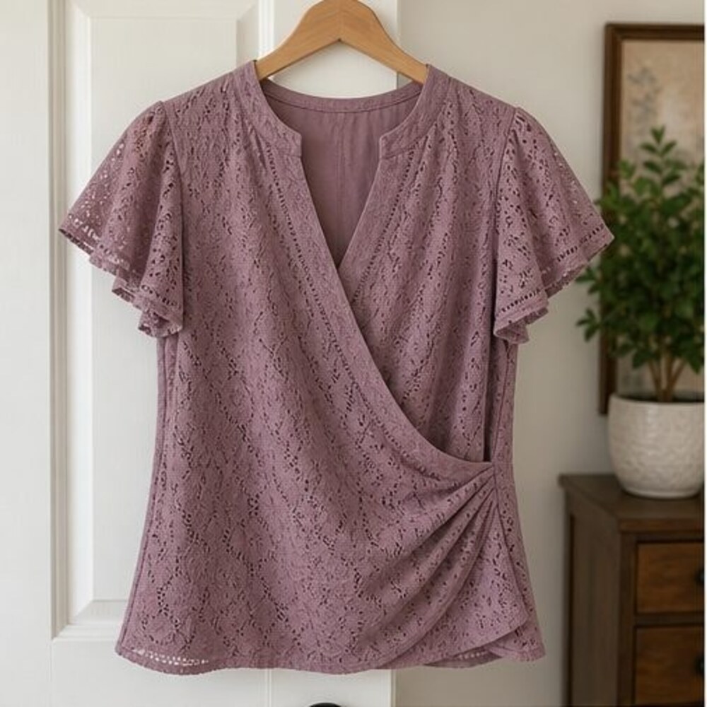 Mauve Wrap Blouse